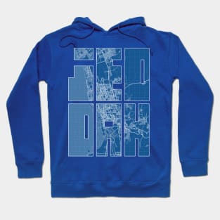 Jeddah, Makkah, Saudi Arabia City Map Typography - Blueprint Hoodie